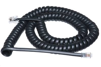 Kabl telefonski spiralni 5m crni