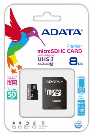 Micro SDHC kartica 8GB klasa 10 + SD adapter
