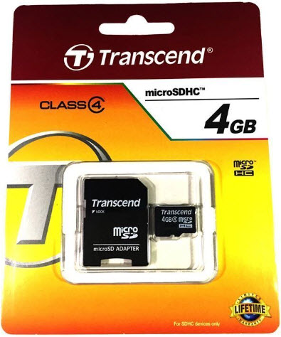 Micro SDHC kartica 4GB klasa 4 + SD adapter