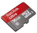 SanDisk Ultra UHI-I/Class 10 Micro SDHC 48MB/s - 16Gb